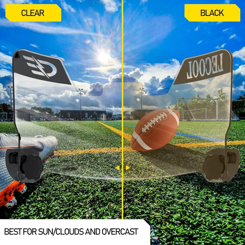 LeCool Multi-Color Football Visor,Enhance Your Game -Fits Adult & Youth Football Helmets - Image 3